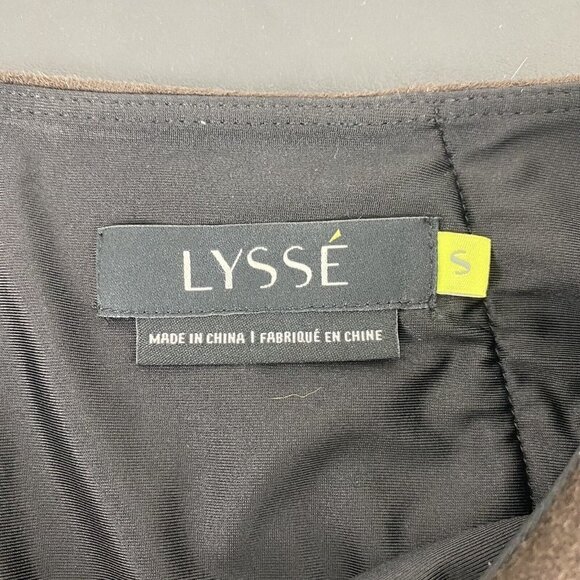 Lysse Women's Faux Suede Pants High Waist Size S NWT Espresso Brown Skinny Taper - Picture 6 of 10